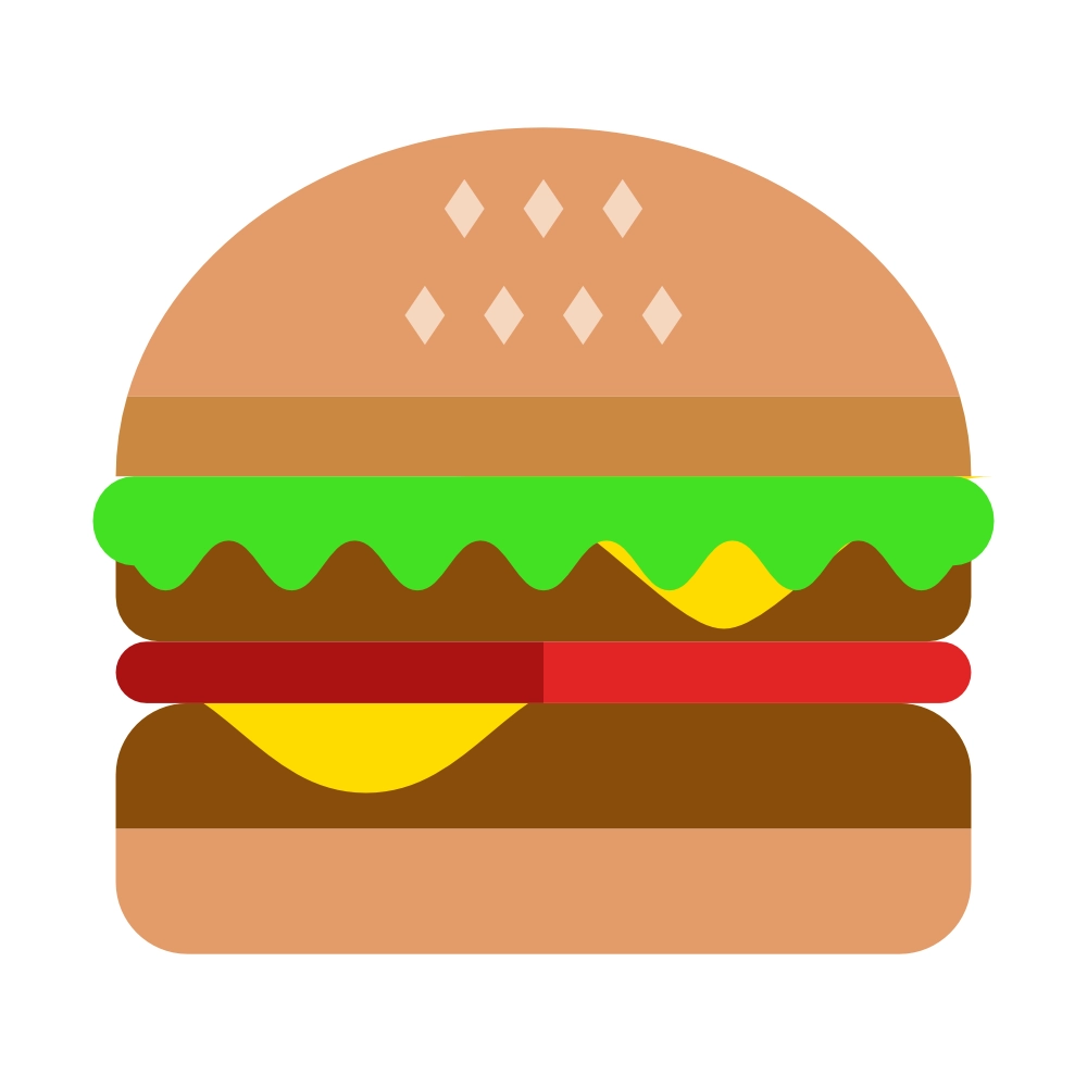 ハンバーガーのイラストのイメージ